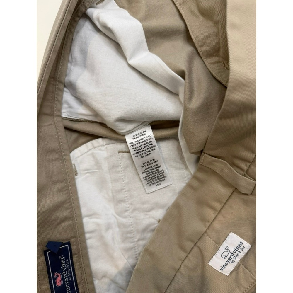 Vineyard Vines Mens Classic Flat Front Khaki Short 7 inch Seam Cotton/Spandex 36 - Picture 8 of 8